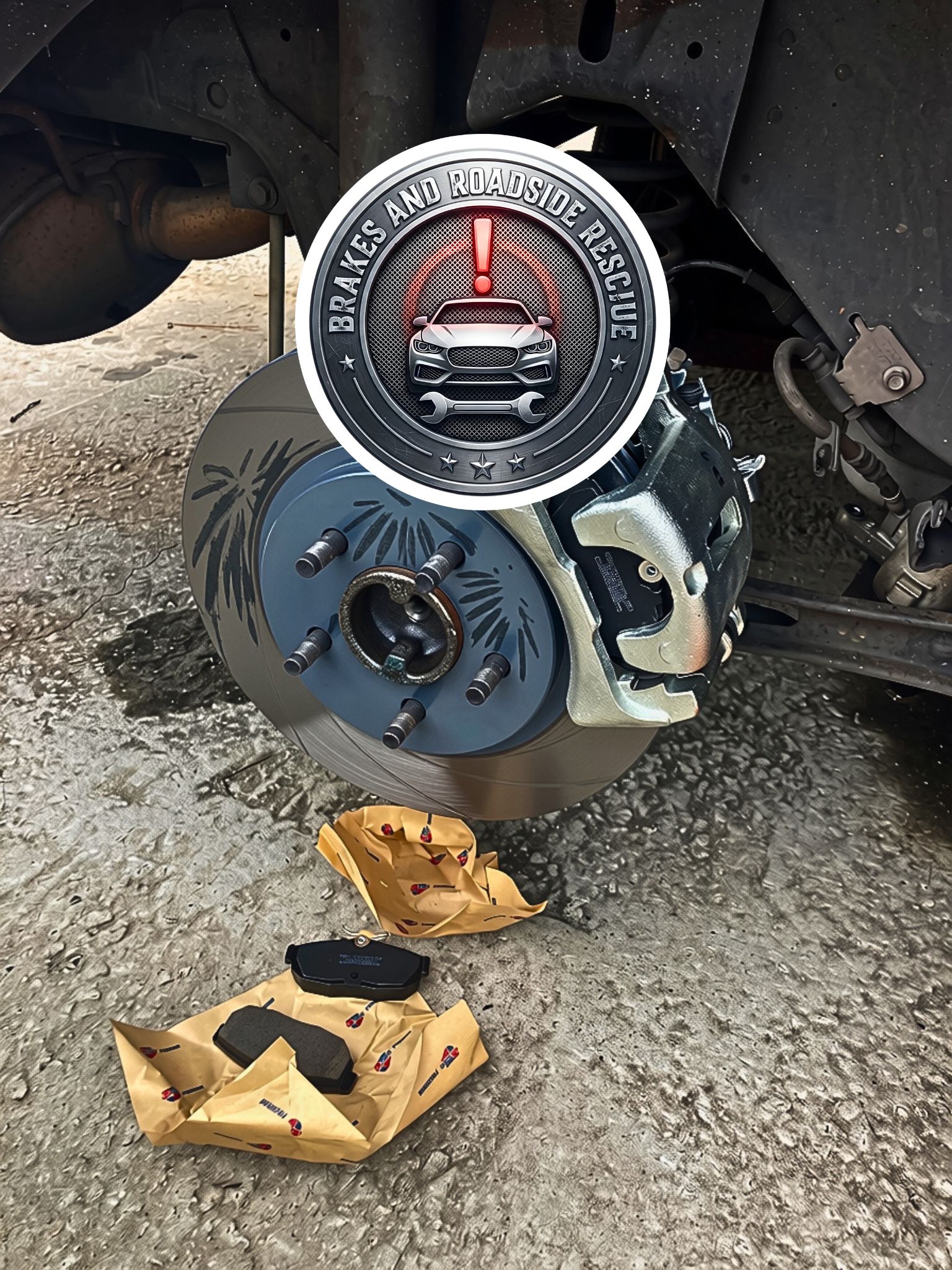 Mobile mechanic repairing a vehicle on location